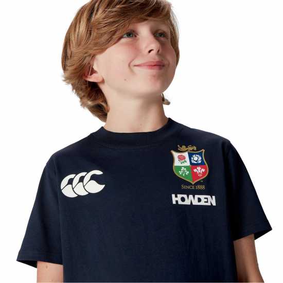 Canterbury British And Irish Lions 2024 Cotton T-Shirt Juniors Тъмно сапфир British And Irish Lions