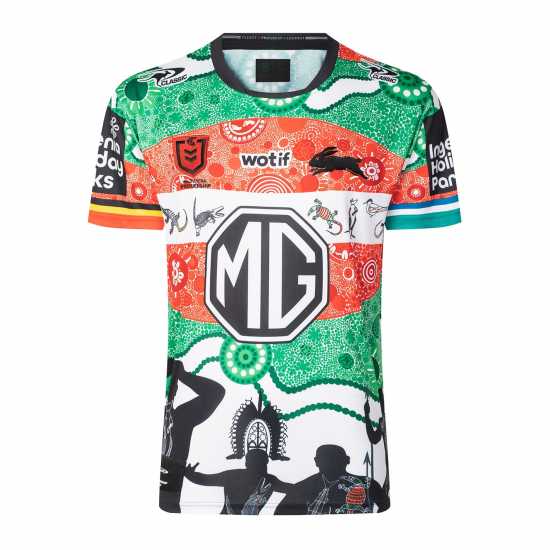 Мъжка Риза Classic Sportswear South Sydney Rabbitohs 2024 Indigenous Shirt Mens  Мъжко облекло за едри хора