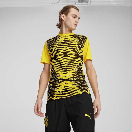 Puma Borussia Dortmund Pre Match Shirt 2024 2025 Adults  Мъжко облекло за едри хора