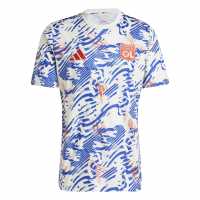 Adidas Olympique Lyonnais Pre Match Shirt 2024 2025 Adults  Мъжко облекло за едри хора