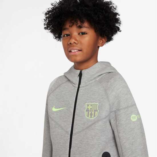 Nike Barcelona Tech Fleece Full-Zip Hoodie 2024 2025 Juniors  Футболни екипи за бягане