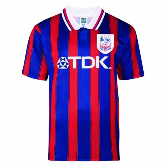 Домакинска Футболна Фланелка Score Draw Crystal Palace Home Shirt 1997 1998 Adults  Футболни тренировъчни горнища