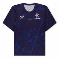 Castore Rangers Short Sleeve Training 2022 Top Adults Морска синьо 