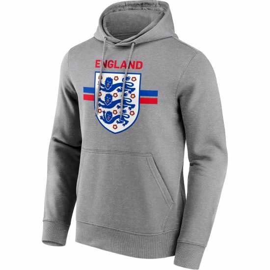 Fa England Primary Stripe Graphic Hoodie Adults Спортен сив Мъжки суитчъри и блузи с качулки