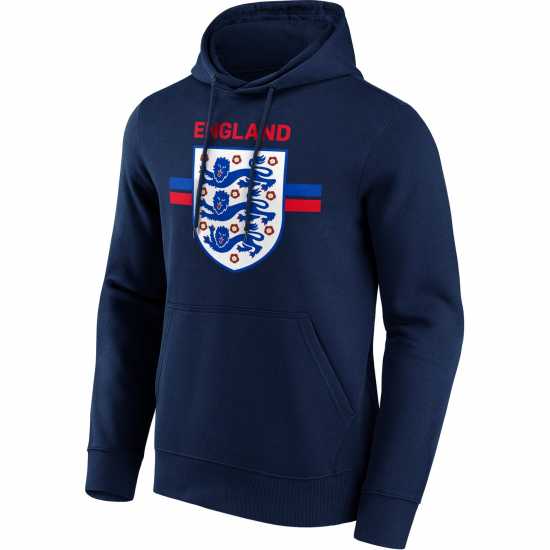 Fa England Primary Stripe Graphic Hoodie Adults Морска синьо Мъжки суитчъри и блузи с качулки