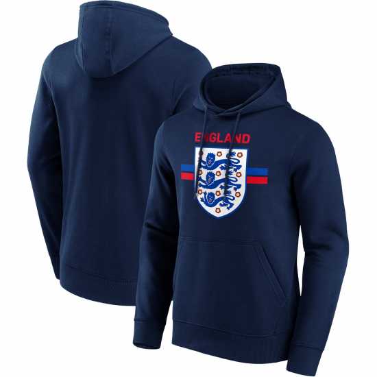 Fa England Primary Stripe Graphic Hoodie Adults Морска синьо Мъжки суитчъри и блузи с качулки