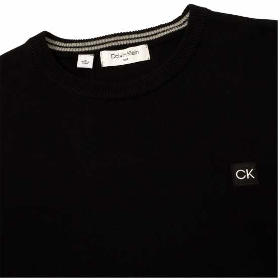 Calvin Klein Golf G Lw Crw Swtr Sn99 Черно Мъжки пуловери и жилетки