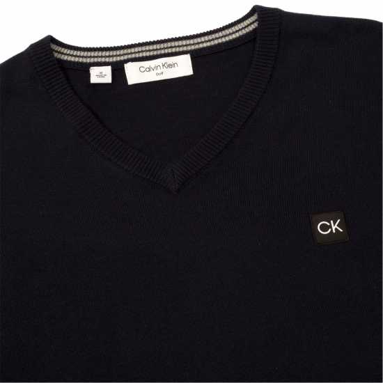 Calvin Klein Golf G Lw V Nk Swtr Sn99 Морска синьо Мъжки пуловери и жилетки