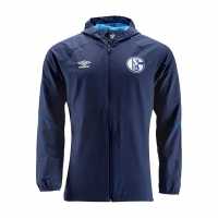 Umbro Schalke Shower Jacket 2018 2019 Adults Пикоат/Синьо Мъжки грейки