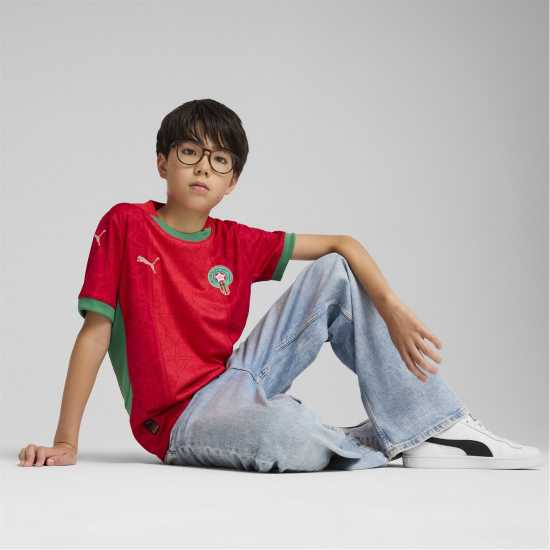 Puma Домакинска Футболна Фланелка Morocco Home Shirt 2025 Juniors  