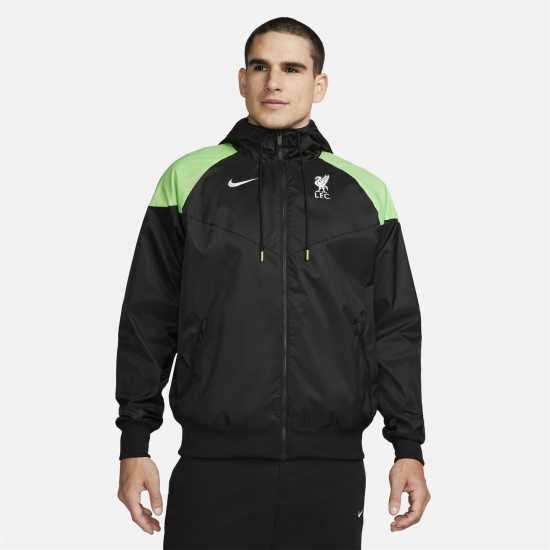 Nike Мъжки Анорак Lfc Mnsw Spe Wvnlndwr Hd Jkt Anorak Mens Черно/Зелено Мъжки грейки