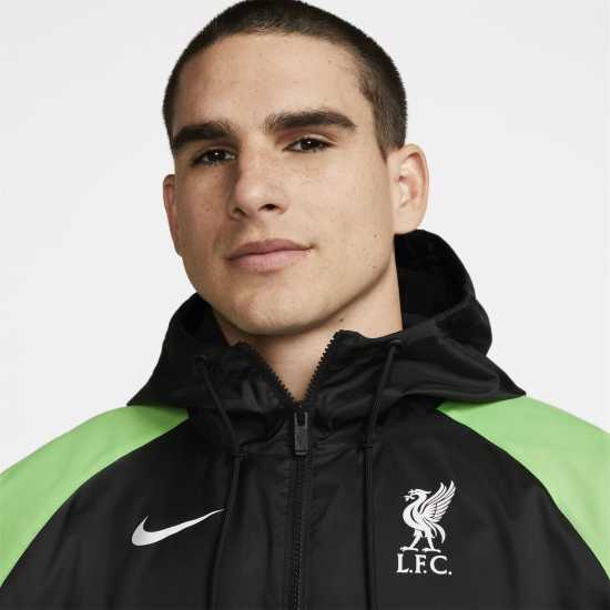 Nike Мъжки Анорак Lfc Mnsw Spe Wvnlndwr Hd Jkt Anorak Mens Черно/Зелено Мъжки грейки