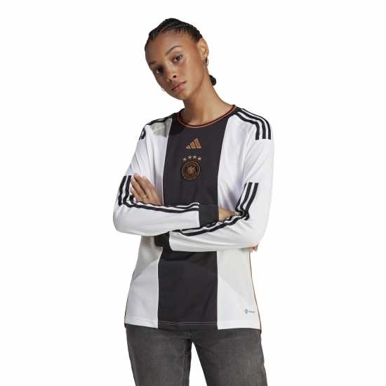 Adidas Риза С Дълъг Ръкав Germany Home Long Sleeve Shirt 2022 Womens  