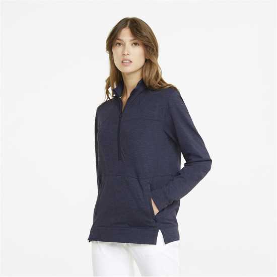 Puma Пуловер С Цип W Cloudspun Rockaway Quarter Zip Jumper Womens Нави блейзър Дамски пуловери и жилетки