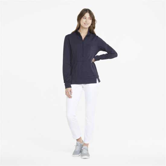 Puma Пуловер С Цип W Cloudspun Rockaway Quarter Zip Jumper Womens Нави блейзър Дамски пуловери и жилетки