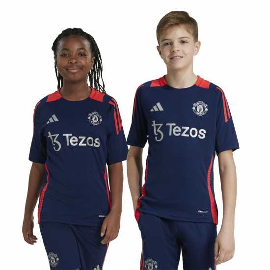 Adidas Manchester United Training Shirt 2024 2025 Juniors  Детски тениски и фланелки