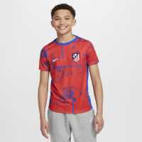 Nike Atletico Madrid Home Pre Match Shirt 2024 2025 Juniors  