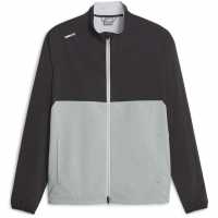 Puma Monterey Wind Jacket Golf Mens Черно/Сланцевосин Голф облекло