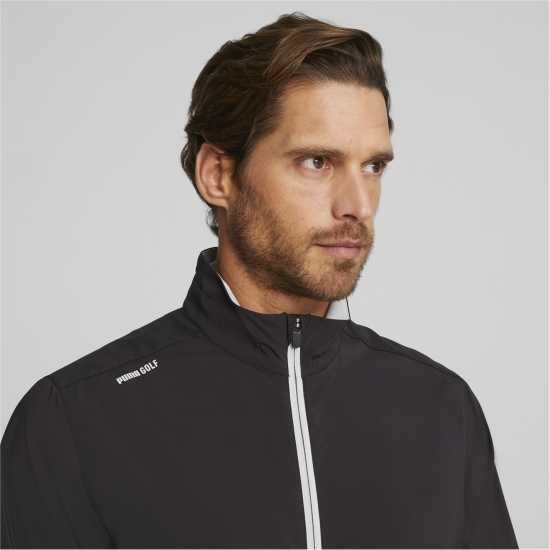 Puma Monterey Wind Jacket Golf Mens Черно/Сланцевосин Голф облекло