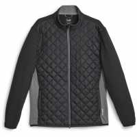 Puma Ватирано Яке Frost Quilted Jacket Golf Mens Черно Пума Голф облекло