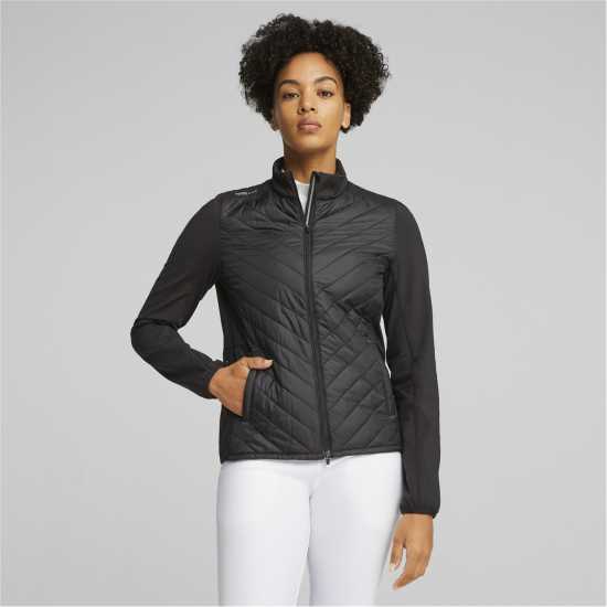 Puma Ватирано Яке W Frost Quilted Jacket Golf Womens Черно/Сланцевосин Дрехи за голф