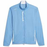 Puma Шел Яке Channel Softshell Jacket Golf Mens Синьо/Бяло Голф облекло