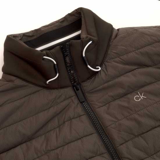 Calvin Klein Golf Golf Wrangell Hybrid Gillet Олива зелено Мъжки грейки