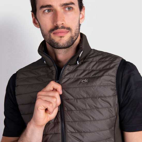 Calvin Klein Golf Golf Wrangell Hybrid Gillet Олива зелено Мъжки грейки