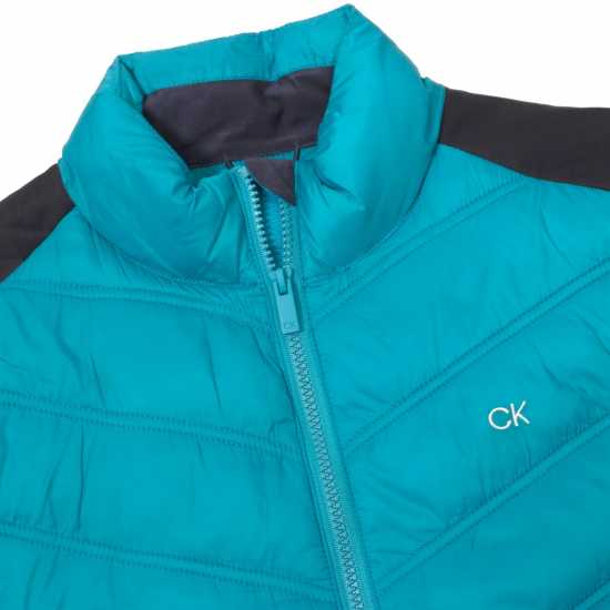 Хибридно Яке Calvin Klein Golf Golf Frontera Hybrid Jacket Карибско синьо Мъжки грейки