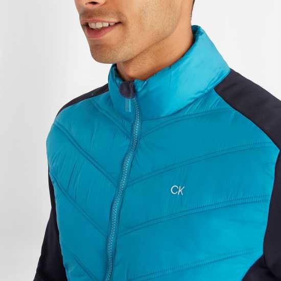 Хибридно Яке Calvin Klein Golf Golf Frontera Hybrid Jacket Карибско синьо Мъжки грейки