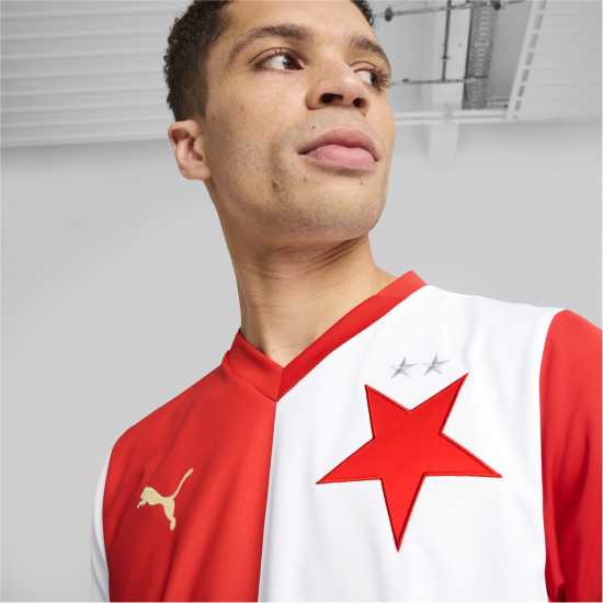 Puma Домакинска Футболна Фланелка Slavia Prague Home Shirt 2024 2025 Adults  