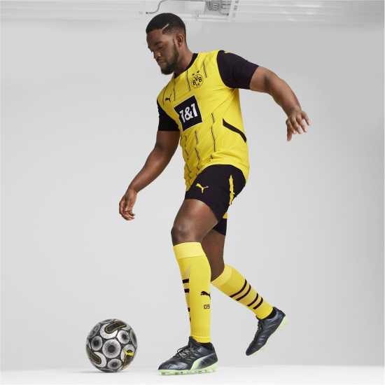 Puma Домакинска Футболна Фланелка Borussia Dortmund Authentic Home Shirt 2024 2025 Adults  Мъжко облекло за едри хора