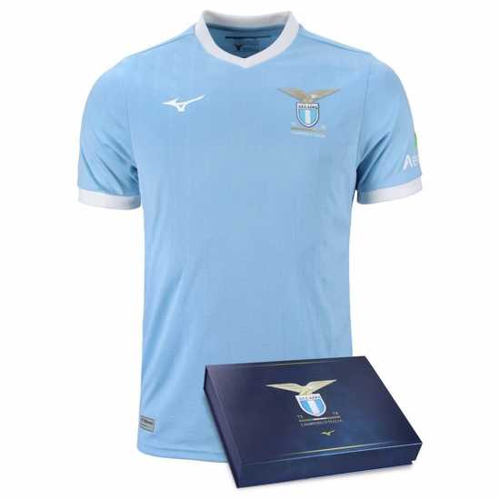 Mizuno Домакинска Футболна Фланелка Lazio 50-Year Anniversary Home Shirt 2024 2025 Adults  New Releases