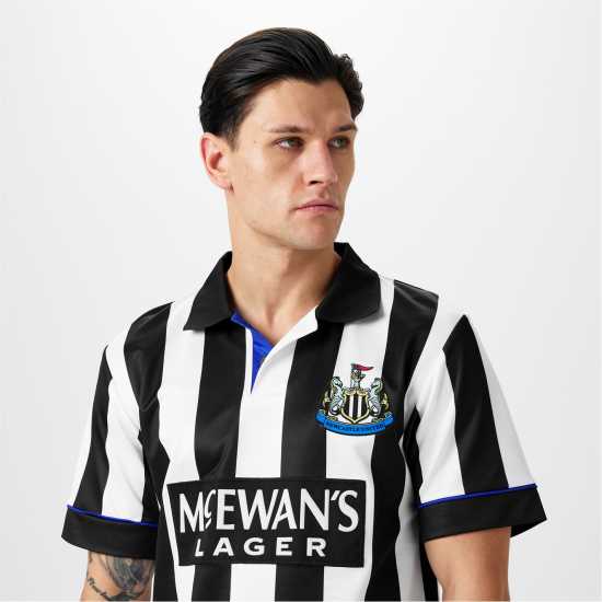 Score Draw Newcastle United 1995 Home Football Shirt  Футболна разпродажба