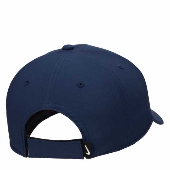 Nike Dri-Fit Club Structured Swoosh Cap M Морско синьо/Бяло Шапки за голф и козирки