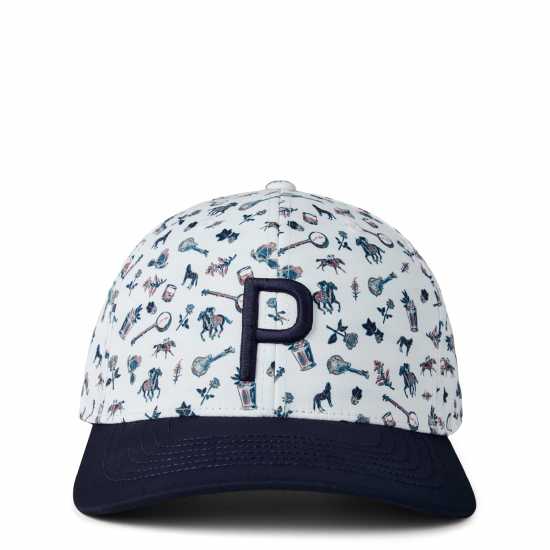 Puma Superfecta P Tech Cap Golf Unisex Adults Бяло/Морско синьо Голф облекло