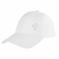 Island Green Golf Diamante Logo Peak Cap Ladies Бяло Голф пълна разпродажба