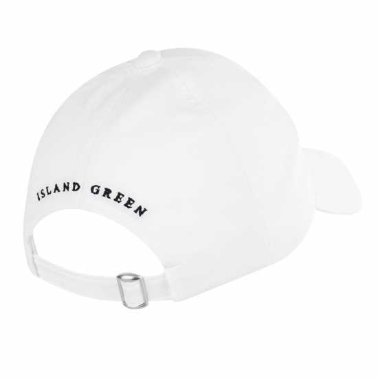 Island Green Golf Diamante Logo Peak Cap Ladies Бяло Голф пълна разпродажба