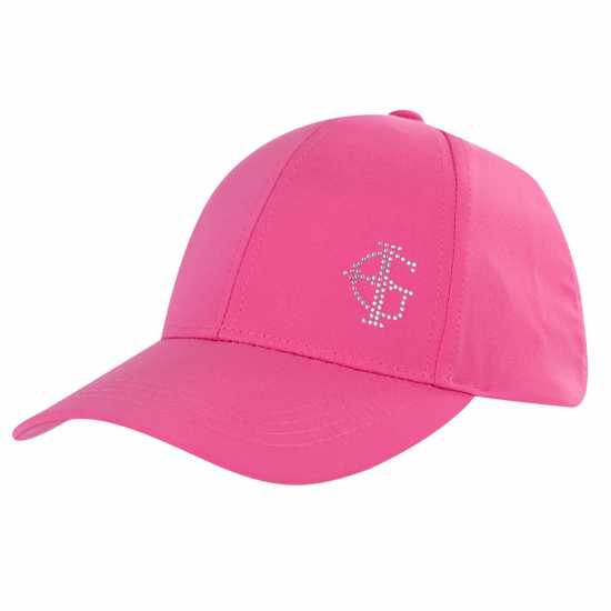 Island Green Golf Diamante Logo Peak Cap Ladies Розово Голф пълна разпродажба