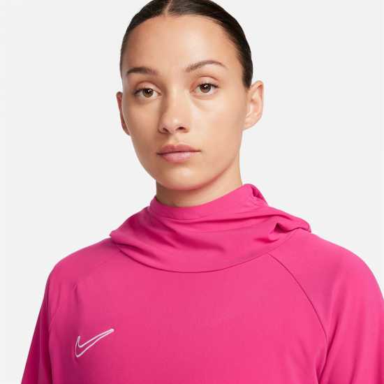 Nike Dri-FIT Academy Women's Hoodie Огнена Ягода Дамски суичъри и блузи с качулки