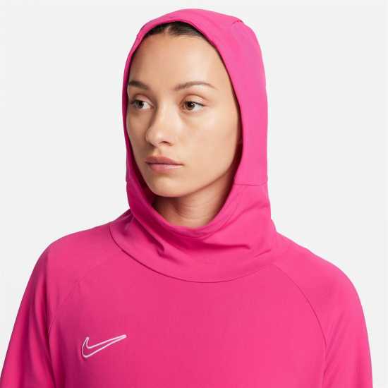 Nike Dri-FIT Academy Women's Hoodie Огнена Ягода Дамски суичъри и блузи с качулки