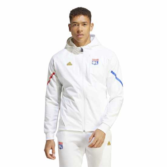 Adidas Olympique Lyonnais Designed For Gameday Full-Zip Hoodie Adults  Футболни тренировъчни якета