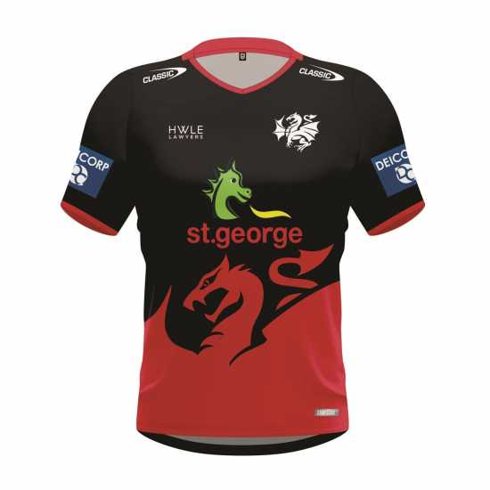 Classic Sportswear St George Dragons Pre-Match Kit 2024 Mens Черно/Бяло Мъжко облекло за едри хора