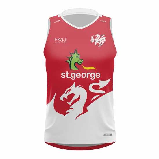 Classic Sportswear Dragons 2024 Singlet Mens Червено/Бяло Мъжко облекло за едри хора