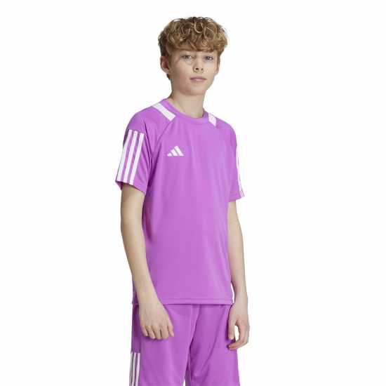 Adidas Тениска Sereno Aeroready Juniors T Shirt ЛилавоПръскане/Бял 