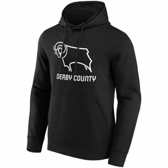 Derby County Fc Essential Logo Hoodie Mens Черно Футболни отбори и стоки