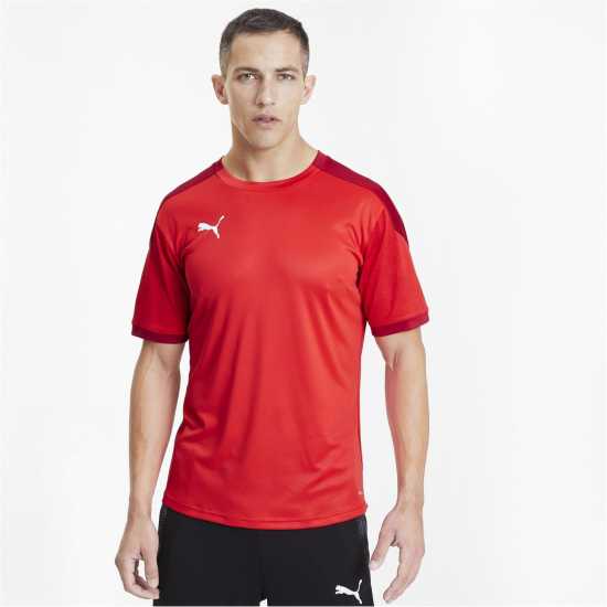 Puma Мъжка Спортна Тениска Training Top Mens Пума Червено Мъжко облекло за едри хора