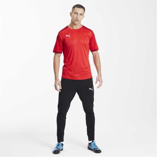 Puma Мъжка Спортна Тениска Training Top Mens Пума Червено Мъжко облекло за едри хора