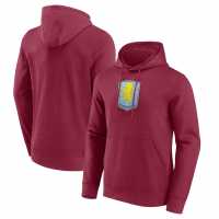 Aston Villa Fc Essential Logo Hoodie Mens Кларет Футболни отбори и стоки