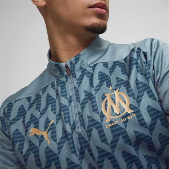 Puma Olympique De Marseille Drill Top 2024 2025 Adults  Мъжки горнища с цип